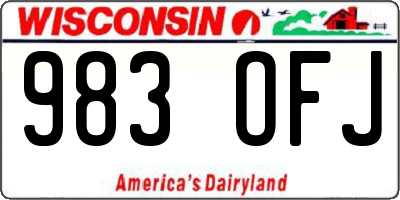 WI license plate 983OFJ
