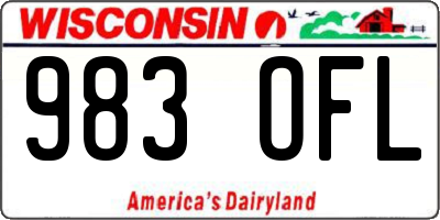 WI license plate 983OFL