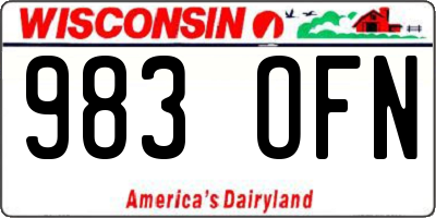 WI license plate 983OFN