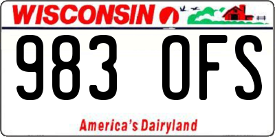 WI license plate 983OFS