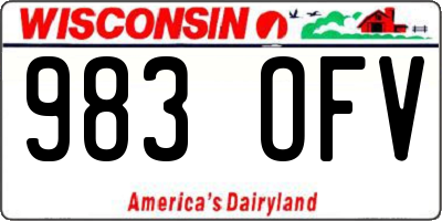 WI license plate 983OFV