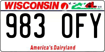 WI license plate 983OFY