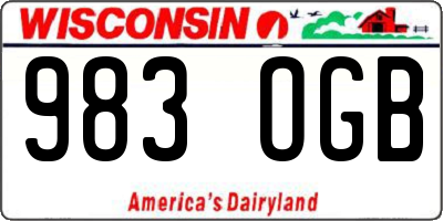 WI license plate 983OGB