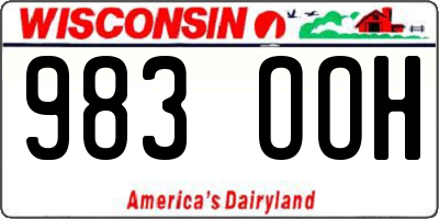 WI license plate 983OOH