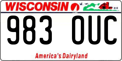 WI license plate 983OUC