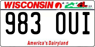 WI license plate 983OUI