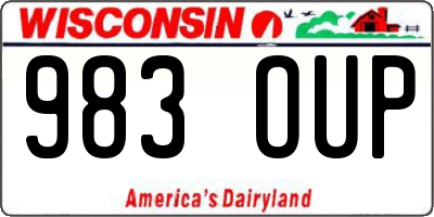 WI license plate 983OUP