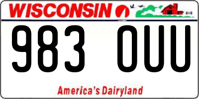 WI license plate 983OUU