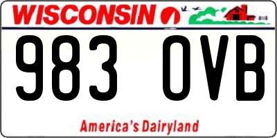 WI license plate 983OVB