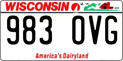 WI license plate 983OVG