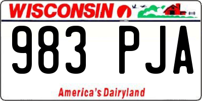 WI license plate 983PJA