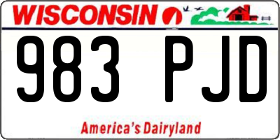 WI license plate 983PJD