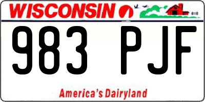 WI license plate 983PJF
