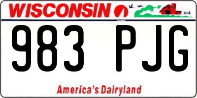 WI license plate 983PJG