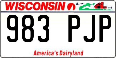 WI license plate 983PJP