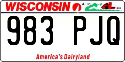 WI license plate 983PJQ