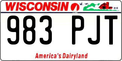 WI license plate 983PJT