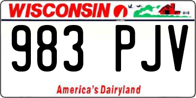 WI license plate 983PJV