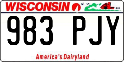 WI license plate 983PJY