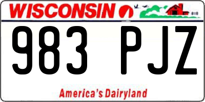 WI license plate 983PJZ