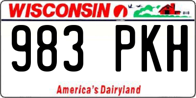 WI license plate 983PKH