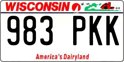 WI license plate 983PKK