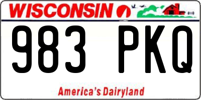 WI license plate 983PKQ