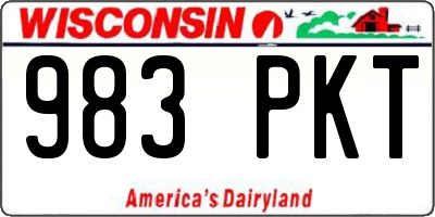 WI license plate 983PKT