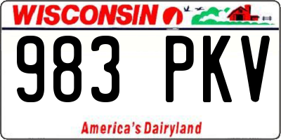WI license plate 983PKV