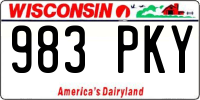 WI license plate 983PKY