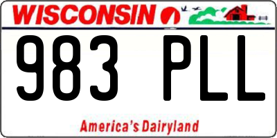 WI license plate 983PLL