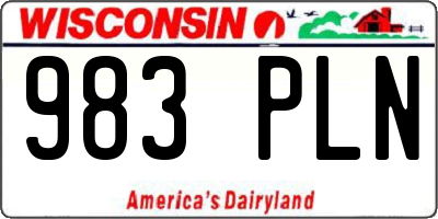 WI license plate 983PLN