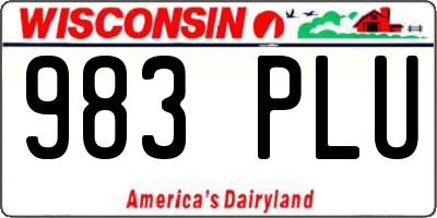WI license plate 983PLU