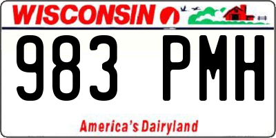 WI license plate 983PMH