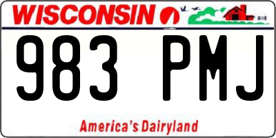 WI license plate 983PMJ