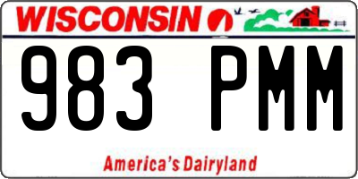 WI license plate 983PMM
