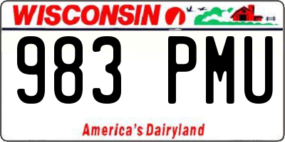 WI license plate 983PMU