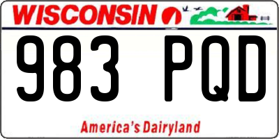 WI license plate 983PQD