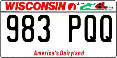 WI license plate 983PQQ