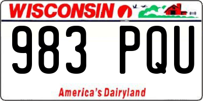 WI license plate 983PQU