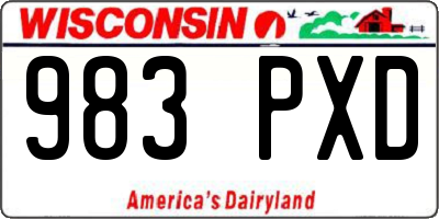 WI license plate 983PXD