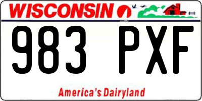 WI license plate 983PXF