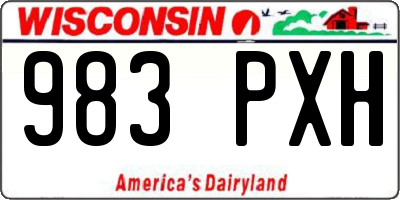 WI license plate 983PXH