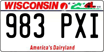 WI license plate 983PXI