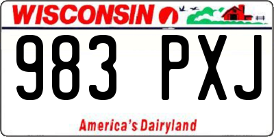 WI license plate 983PXJ