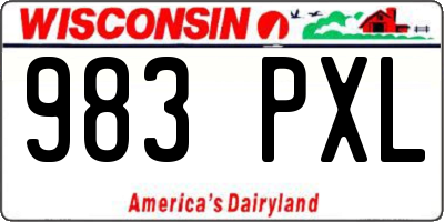 WI license plate 983PXL