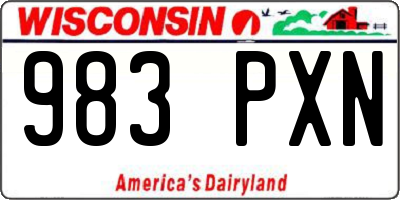 WI license plate 983PXN