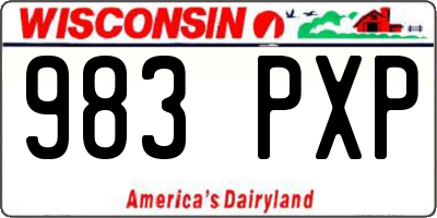 WI license plate 983PXP