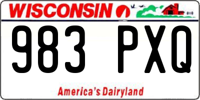 WI license plate 983PXQ