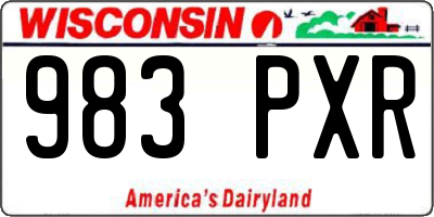 WI license plate 983PXR